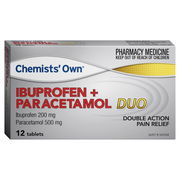 Chemists' Own Ibuprofen + Paracetamol Duo Tab X 12 (Limit 4 per order)