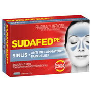 Sudafed PE Sinus, Anti-Inflammatory & Pain Relief Tab X 48