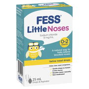 Fess Little Noses Saline Nasal Drops 25ml + Aspirator Aged Smart