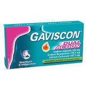 Gaviscon Dual Action Heartburn & Indigestion Relief Peppermint Tab X 16