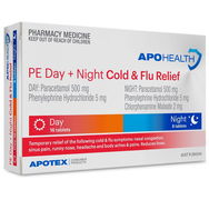 ApoHealth PE Day + Night Cold & Flu Relief Tab X 24