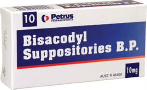 Bisacodyl Suppositories X 10 (Generic for DULCOLAX)