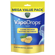 Vicks VapoDrops Butter Menthol Lozenges X 42 Aged Smart