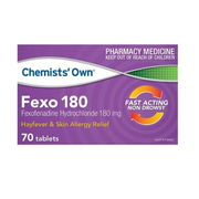 Chemists' Own Fexo 180mg Tab X 70 (Generic for TELFAST)