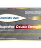 Chemists' Own Ibuprofen Double Strength 400 Tab X 12