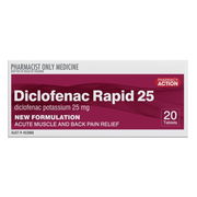 Pharmacy Action Diclofenac Rapid 25 Tab X 20