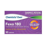 Chemists' Own Fexo 180mg Tab X 30 (Generic for TELFAST)