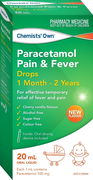 Chemists' Own Paracetamol Pain & Fever Drops  (1 Month - 2 Years) 20ml