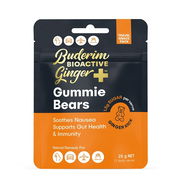 Buderim Ginger BioActive Ginger+ Gummie Bears - Travel Pack 25g Aged Smart
