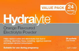 Hydralyte Electrolyte Powder Sachets (Orange) X 24