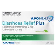 ApoHealth Diarrhoea Relief Plus Chewable Tab X 12 (Generic for Imodium Advanced)