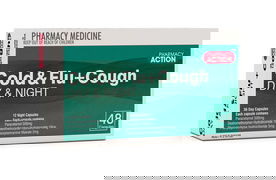 Pharmacy Action Cold & Flu + Cough Relief PE Day & Night Cap X 48 (Generic for Codral Cold & Flu + Cough) Aged Smart