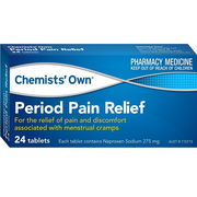 Chemists' Own Period Pain Relief Tab X 24