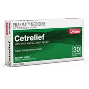 Cetrelief 10mg Tab X 30 (Generic for ZYRTEC) Aged Smart