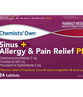 Chemists' Own Sinus + Allergy & Pain Relief PE Tab X 24
