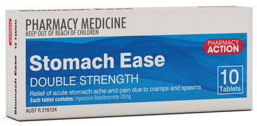 Pharmacy Action Stomach Ease Tab X 10 (Generic for BUSCOPAN FORTE)