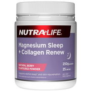 Nutralife Magnesium Sleep + Collagen Renew Powder - Natural Berry 250g Aged Smart