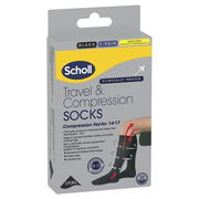 Scholl Flight Socks Compression Hosiery Black (Size: Large M9-12) Aged Smart