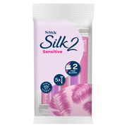 Schick Women Silk2 Sensitive Disposable Razors X 5