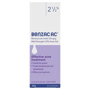 Benzac AC Mild Strength Gel 2.5% 60g Aged Smart