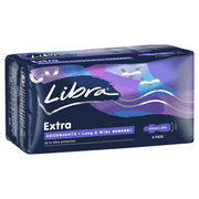 Libra Pads Extra Goodnights Long & Wide with Wings X 6