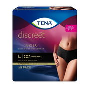 Tena Discreet Low Waist Underwear Black Normal (L) X 9 (Limit 4 per order)