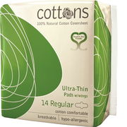 Cottons Pads Ultra-Thin Regular with Wings X 14 Aged Smart