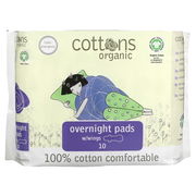 Cottons Pads Overnight with Wings X 10