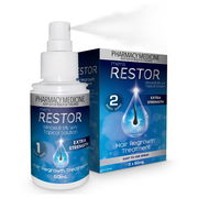 Restor Men's Extra Strength Minoxidil 5% Hair Regrowth Treatment Spray 60ml X 2 Aged Smart