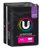 U By Kotex Pads Super Ultrathins with Wings X 12