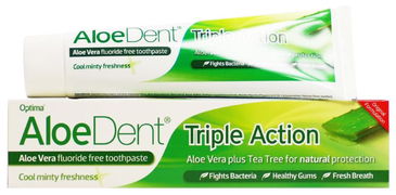 AloeDent Triple Action Fluoride Free Toothpaste 100ml