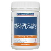 Ethical Nutrients Mega Zinc Powder 40mg (Raspberry) 190g Aged Smart