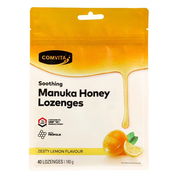 Comvita Soothing Manuka Honey with Propolis (Zesty Lemon) Lozenges X 40
