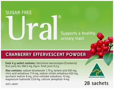 Ural Effervescent Sachets Cranberry 4g X 28 Aged Smart