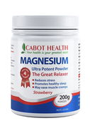 Cabot Health Magnesium Powder Ultra Strawberry 200g