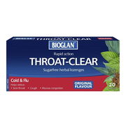 Bioglan Rapid Action Throat Clear Herbal Lozenges Menthol X 20 Aged Smart