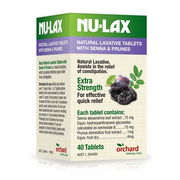 Nu-Lax Natural Laxative Senna & Prunes Extra Strength Tab X 40 Aged Smart