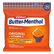 Soothers Butter-Menthol Original + Vitamin C Medicated Lozenges 10 X 3 Aged Smart