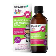 Brauer Baby & Kids Liquid Calcium with Magnesium & Zinc 200ml Aged Smart