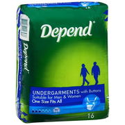 Depend Undergarments X 16 (Limit 4 per order)