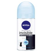 Nivea Invisible Black & White Anti-Perspirant Deodorant Roll-On for Women (Pure) 50ml